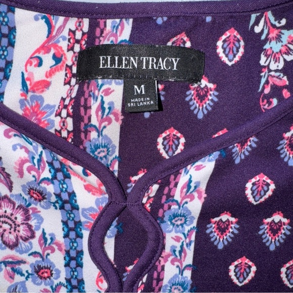 Ellen Tracy Purple and Pink Casual Sundress - Picture 2 of 4